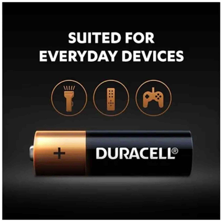 Duracell AAA Alkaline Batteries, 15 Volt, 4 Pack - Black