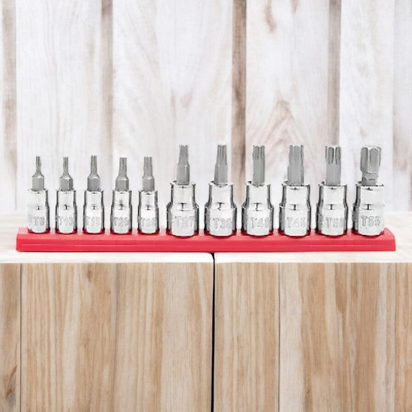 لقم مترية 1/4 3/8 SS Torx 11 قطعة من ماستر ميكانيك 1/4 و 3/8 بوصة