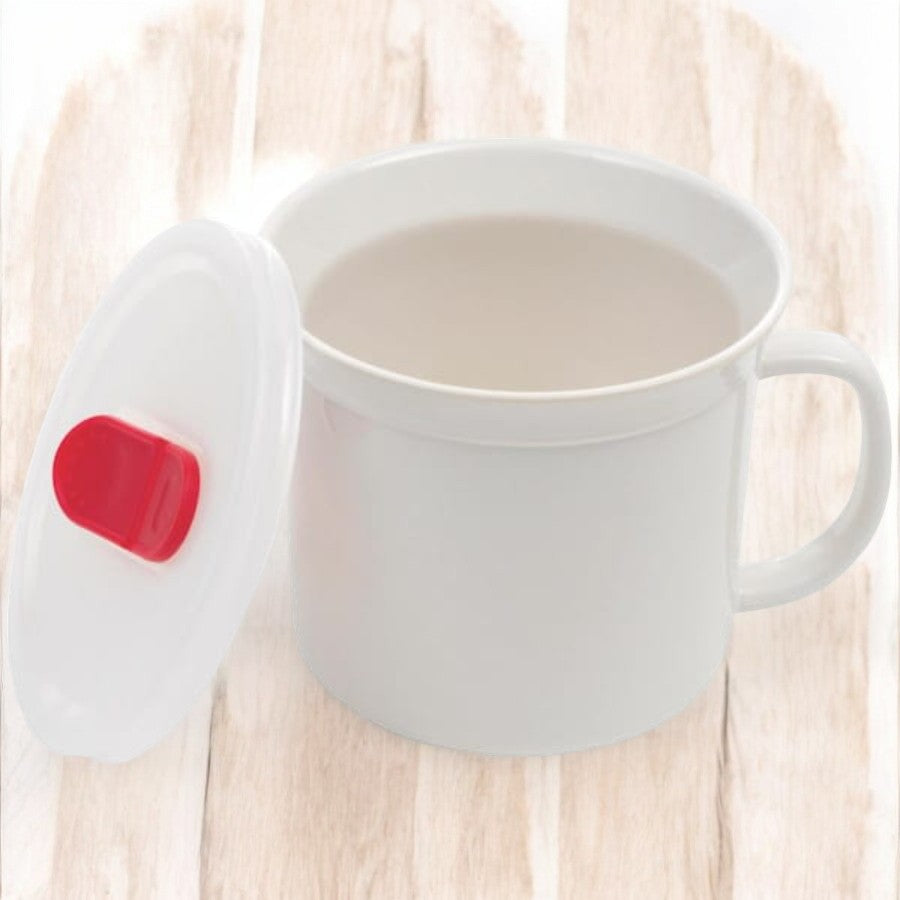 Vented Soup Mug White Ceramic 20-oz.