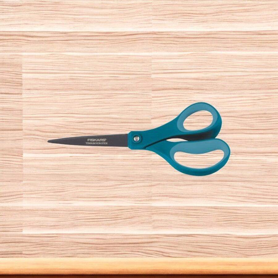 FISKARS NON-STICK TITANIUM SOFTGRIP FASHION SCISSORS (8 IN.)