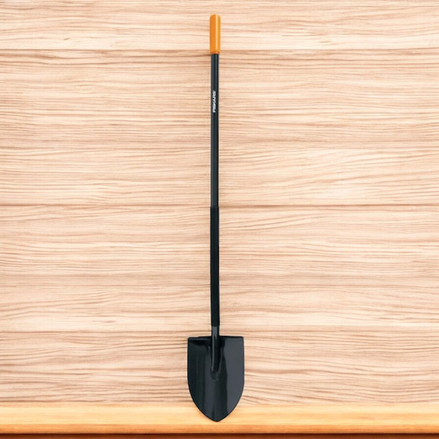 FISKARS STEEL LONG-HANDLE DIGGING SHOVEL