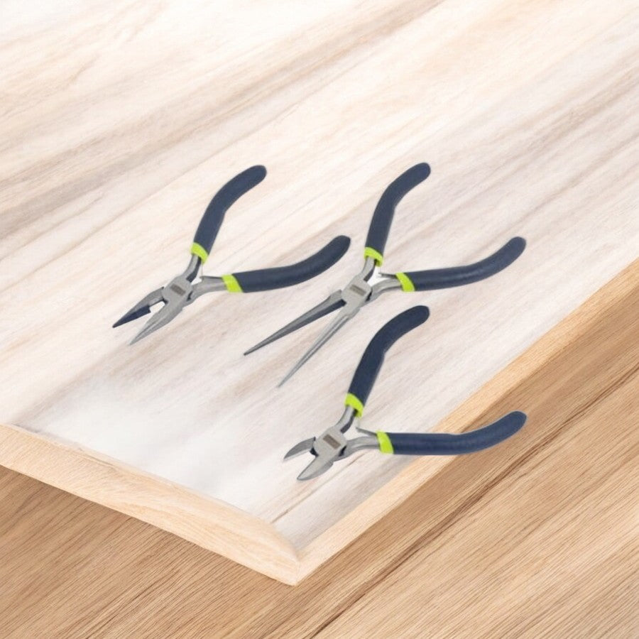 كماشة صغيرة مكونة من 3 قطع من الفولاذ المطروق والمعالج حراريا من ماستر ميكانيك 5، 4-1/2، 5-1/2 بوصة