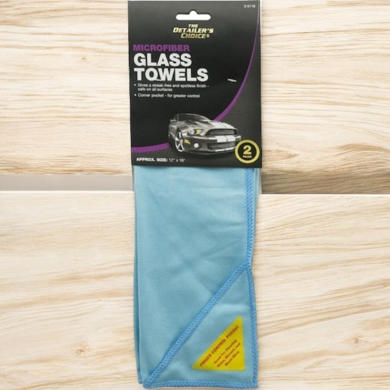 فوطة جيب للزجاج من هوبكينز 12 X 16 بوصة 2 قطعة أزرق