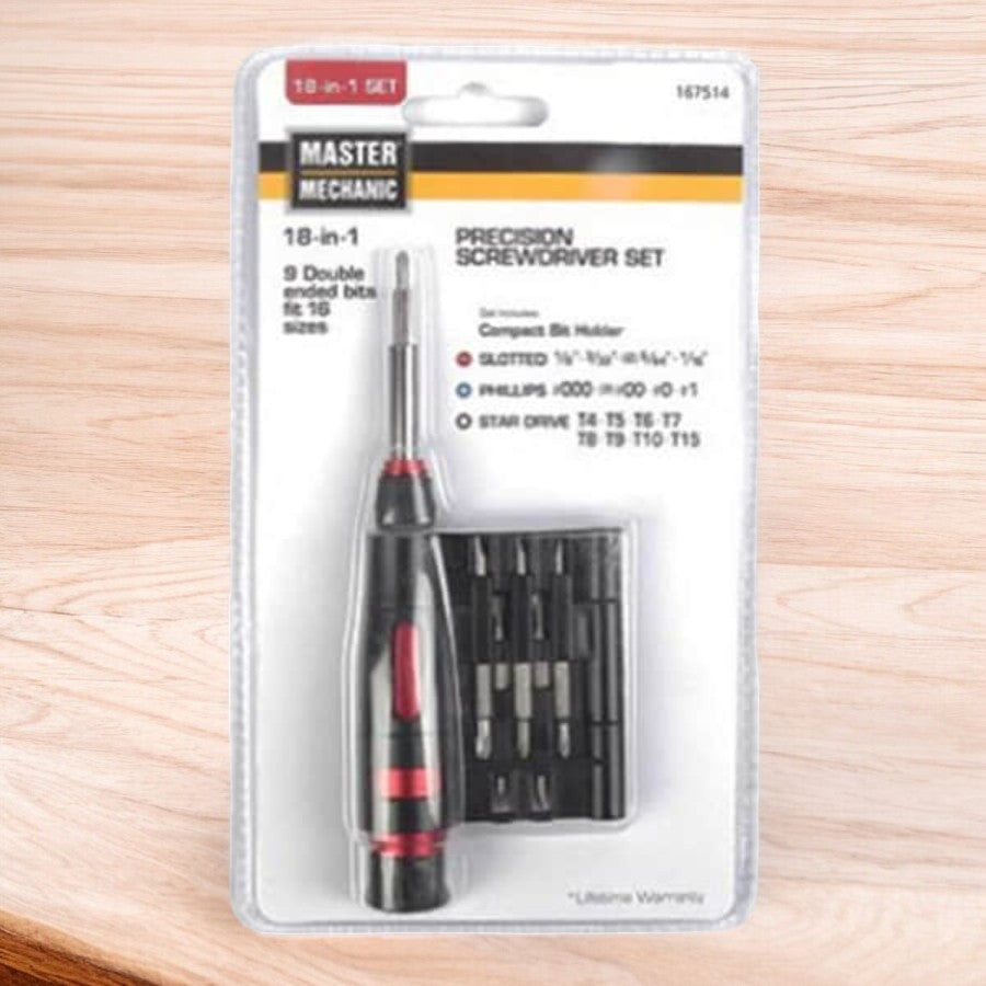 طقم براغي 18 في 1 من ماستر ميكانيك