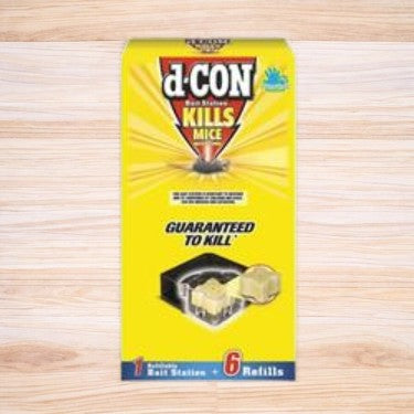 محطة طعم الفئران القابلة لاعادة التعبئة من دي كون 0.7 أوقية 6 قطع