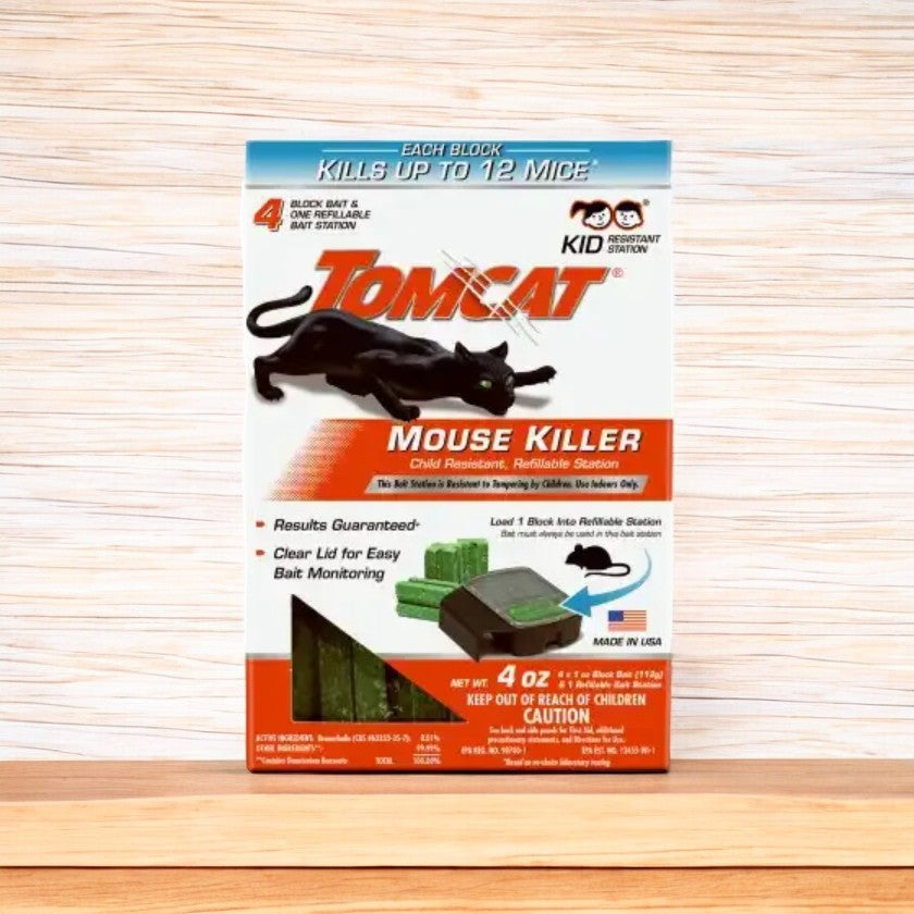 Tomcat Refillable Mouse Killer 4oz 4 Pack