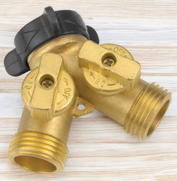 Galmore Brass Double Hose Connector
