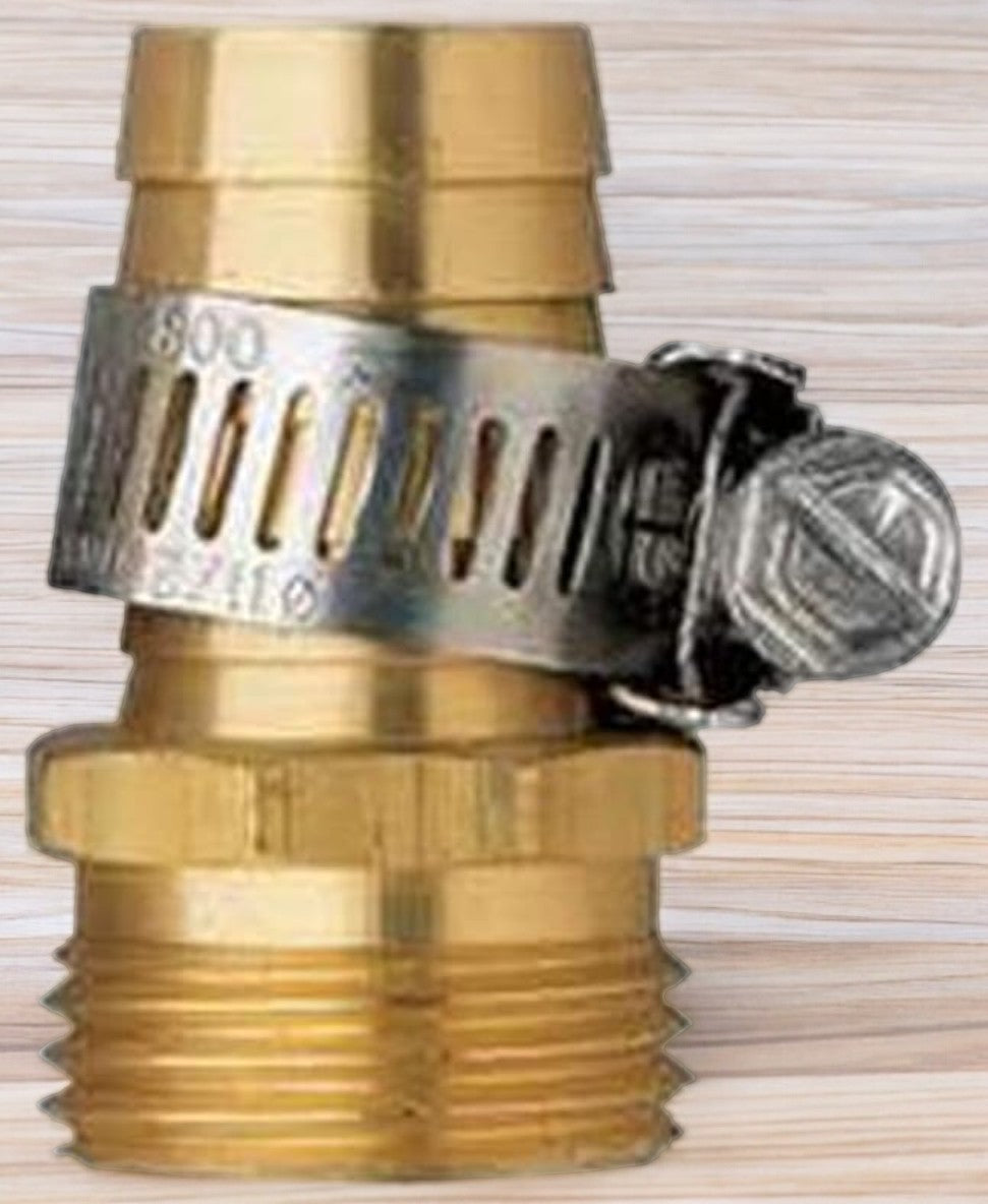 Green Thumb 3/4" Brass Ribbon Style Hose Connector