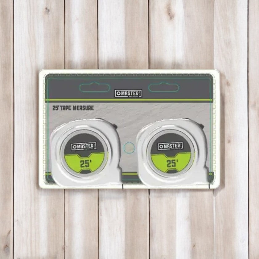 شريط قياس من ماستر ميكانيك 2PK 25 بوصة