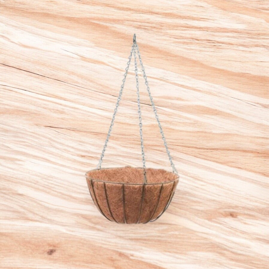 سلة تعليق للمزارعين مع أصيص جوز الهند من جرين ثامب 12 بوصة