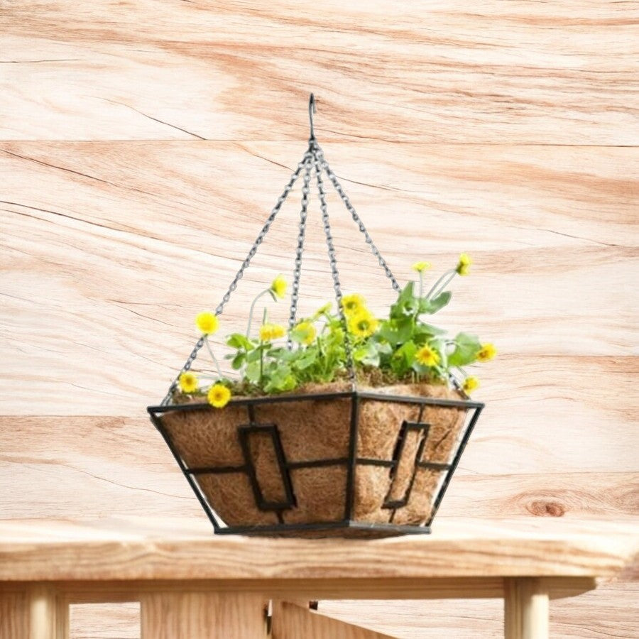 Green Thumb 14" Square Hanging Planter Basket