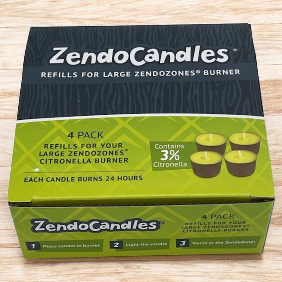 شمعة سيترونيلا للبعوض من زيندو كاندلز 4 قطع