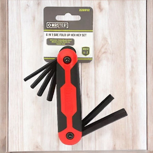 مفتاح سداسي-L قابل للطي 6 في 1 من ماستر ميكانيك