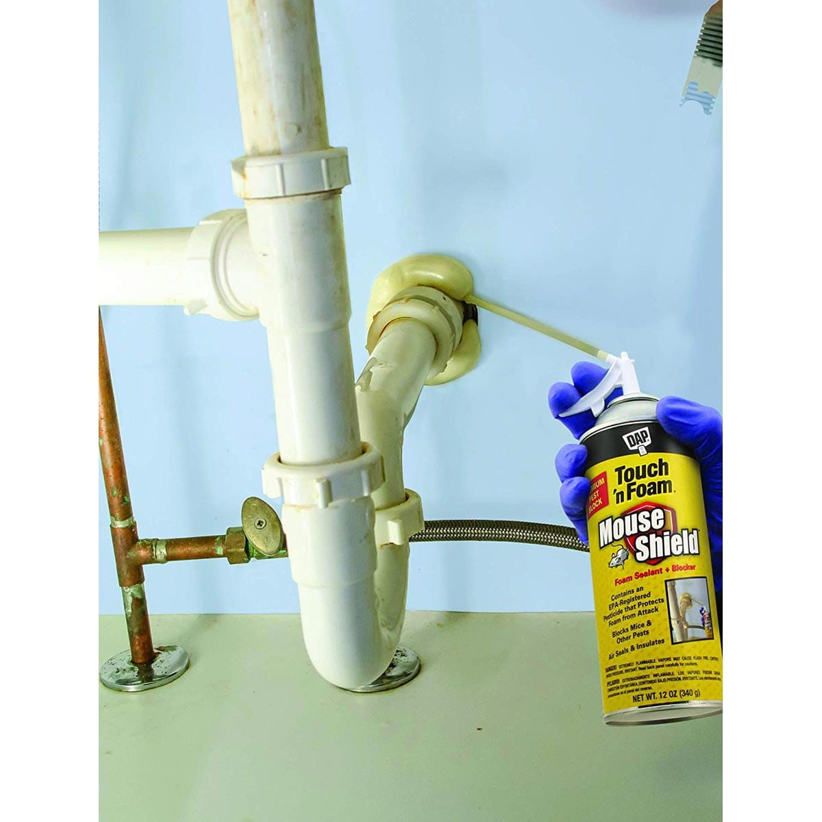 Dab Foam Sealant, 12 oz, Yellow