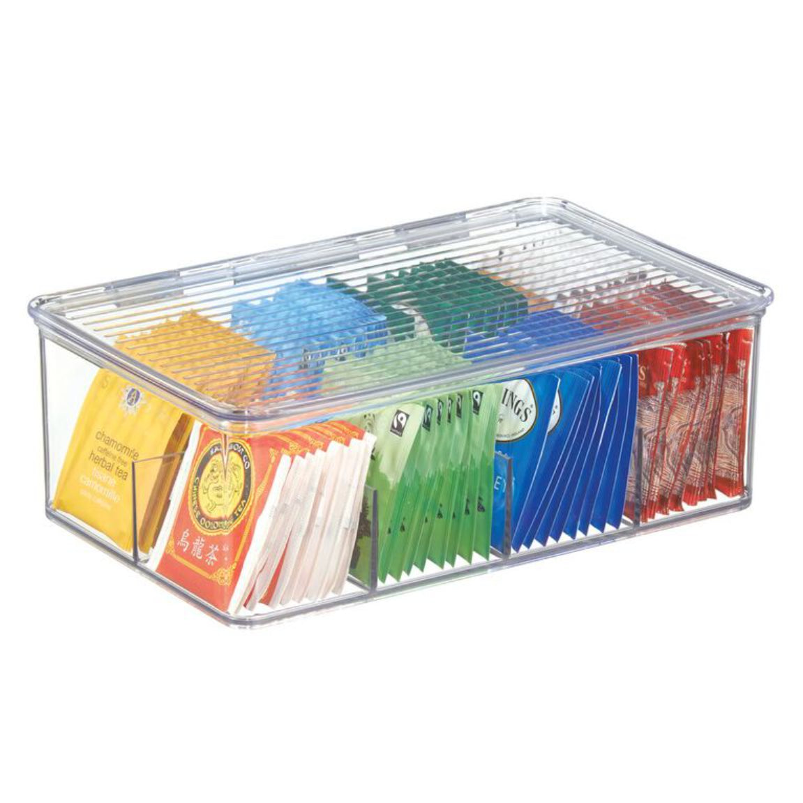 RPET Kitchen Binz Tea Box Clear