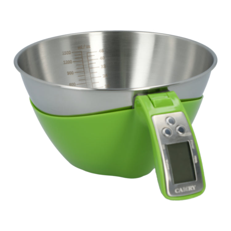 كوب قياس إلكتروني كامري للمطبخ، فضي وأخضر - 5 كغ-2