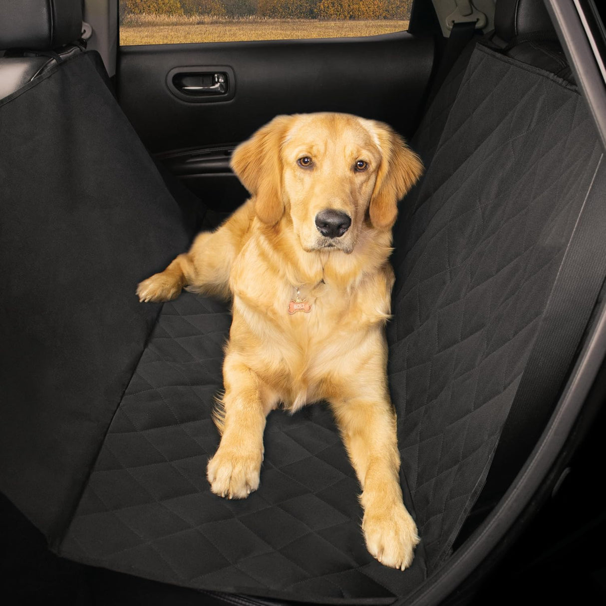 Custom Accessories Padded Hammock Pet Seat Cover – Black