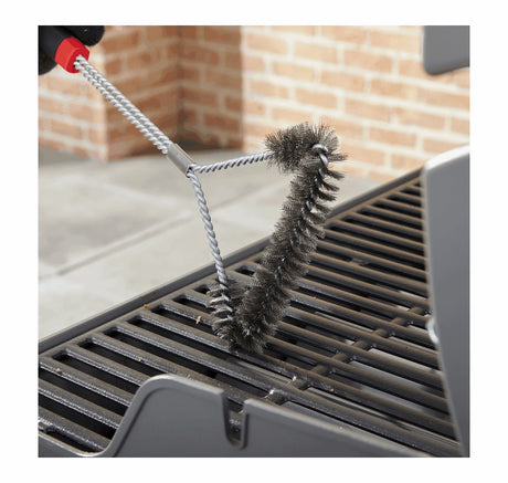 GRILL BRUSH SS 3 SIDED 46CM WEBER