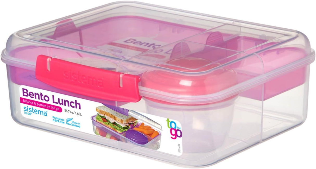 Bento Box To Go Lunch Box with Fruit Pot 55.7 oz.