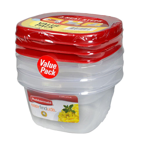 Food Storage Containers with Easy-Find Lids Racer Red  6-Pc. Set