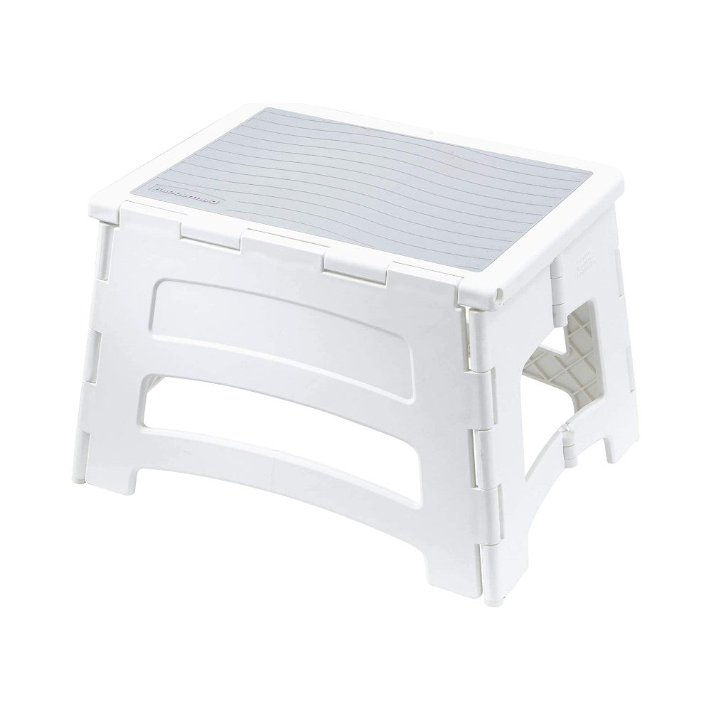 مقعد بلاستيكي قابل للطي من رابرميد، مرحلة واحدة، أبيض