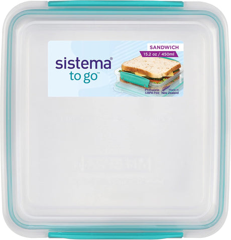 Sandwich Box To Go Food Storage Container 15.2 oz.