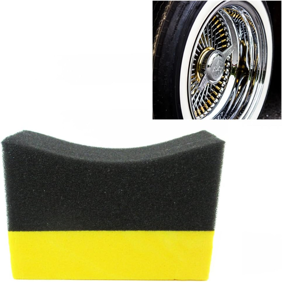 وسادات توزيع للمعان الاطارات من ماجيك 2 قطعة أصفر وأسود