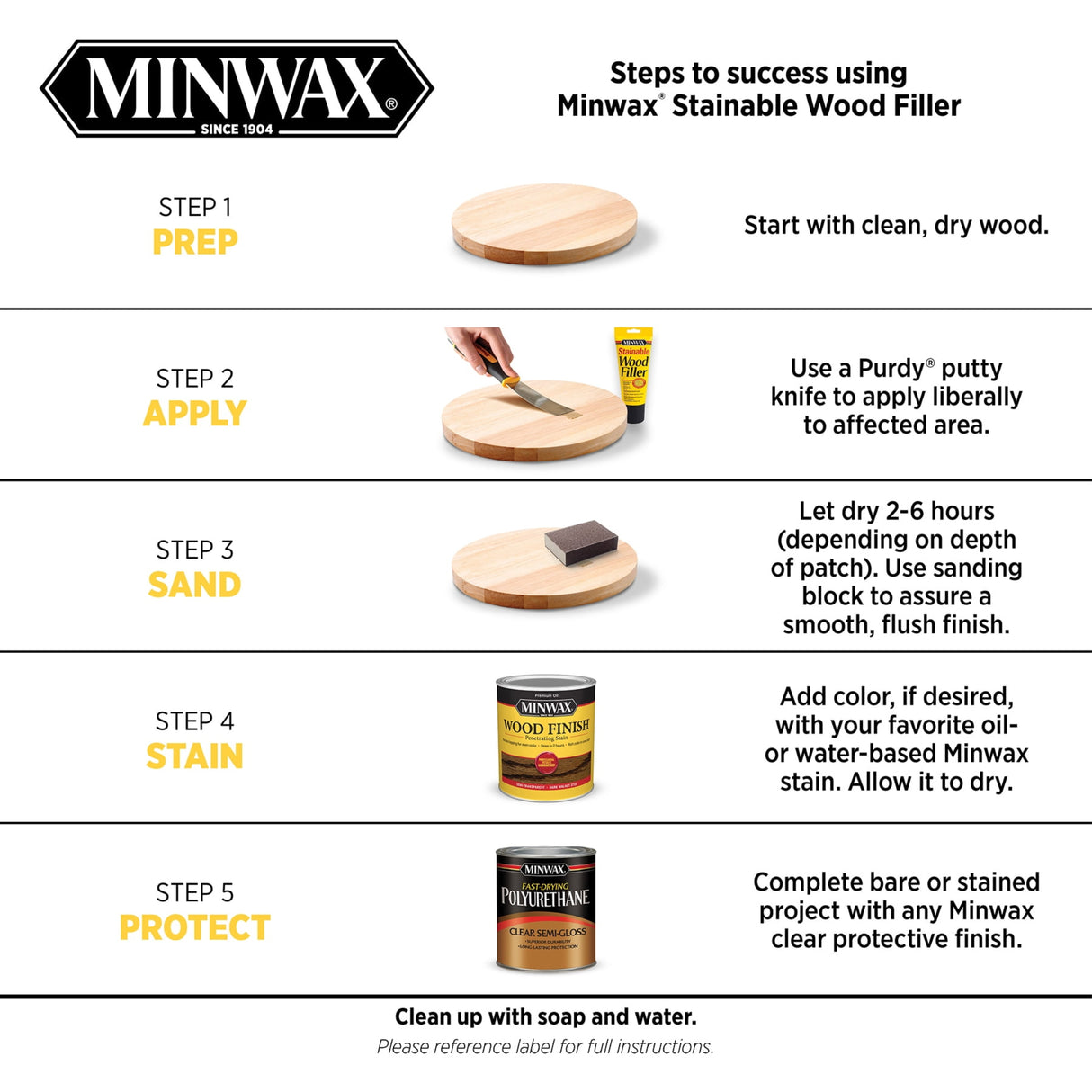 Minwax 6OZ WAL Stain WD Filler-2