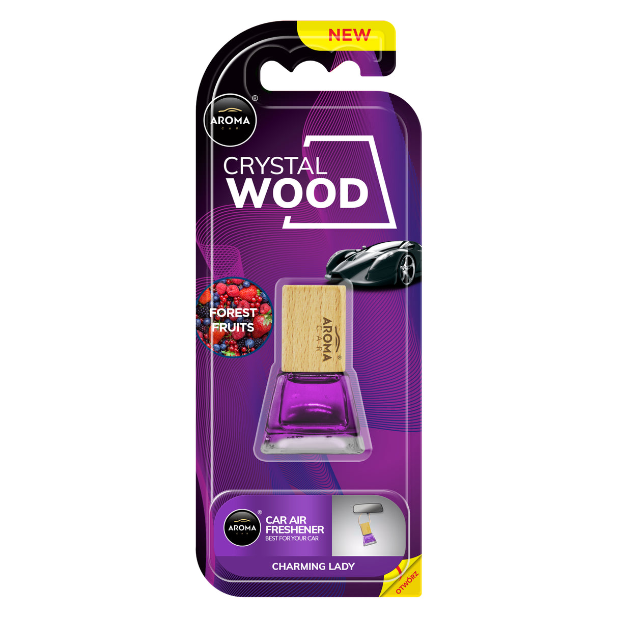 معطر هواء للسيارة أروما كريستال وود فواكه الغابة - 7 مل-2