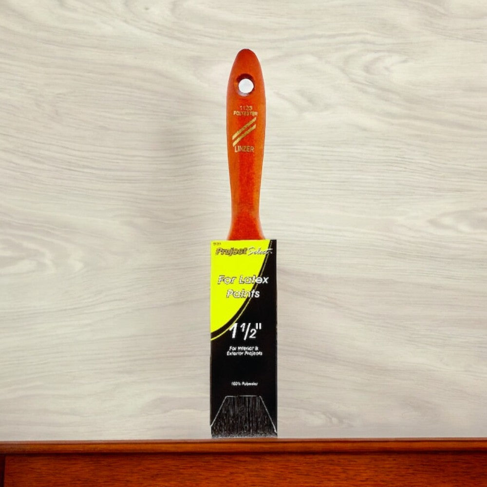 Linzer Sable Hair Varnish Brush, 1.5", Gold Trim, Brown and Black