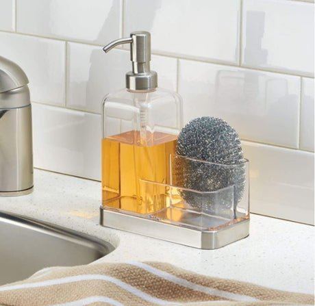 Forma 2 Soap Sponge Caddy Brushed/Clear