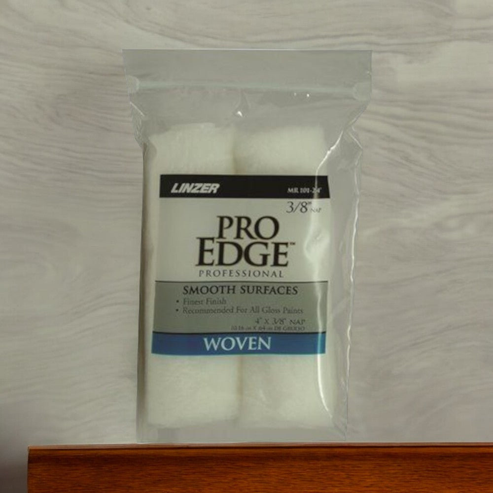 غطاء بكرة منسوجة صغيرة من لينزر، مقاس 4 بوصة × 3/8 بوصة، قطعتين، أبيض