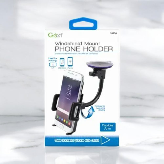 حامل هاتف للزجاج الأمامي مع تثبيت بالشفط جوكست - أسود-2