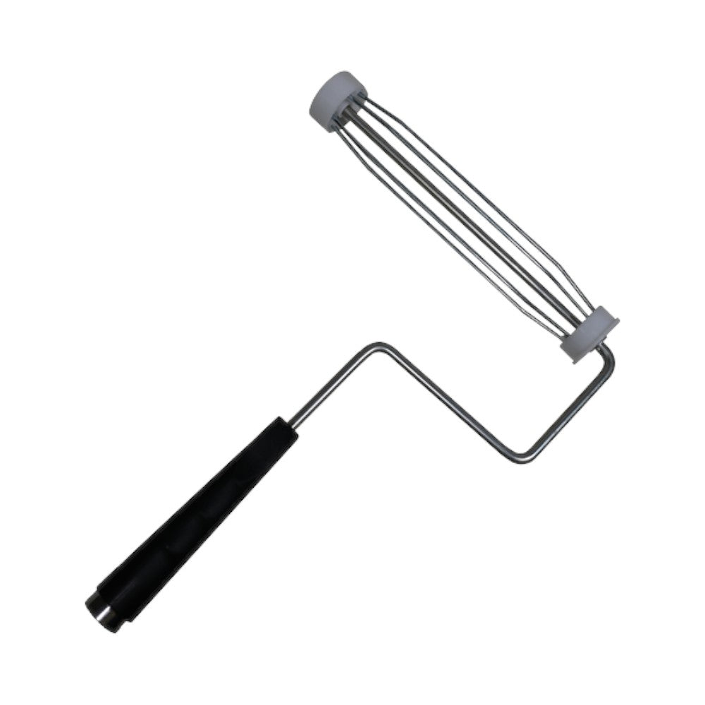 اطار بكرة معدني 5 أسلاك من لينزر، مقاس 9 بوصة، فضي وأسود