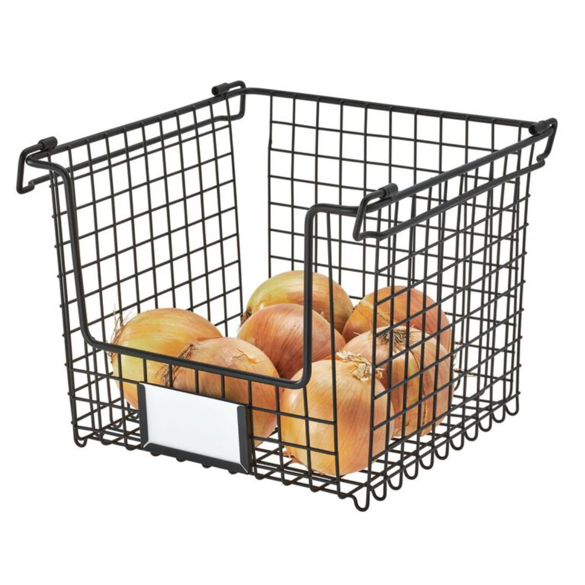 Classico Stackable Basket 10" x 10" x 7.75" Matte Satin