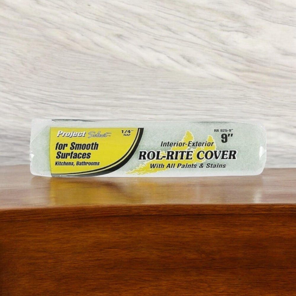 Linzer 9" Project Select Rol-Rite Smooth Int/Ext Roller Cover 1/4" Nap