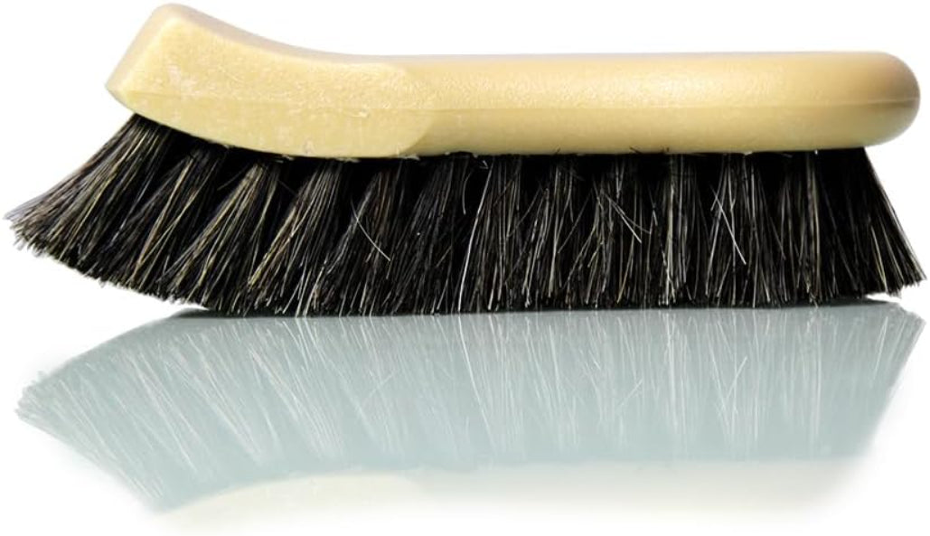 فرشاة تنظيف الجلد بشعيرات خيل طويلة كيميكال جايز - أسود وبيج-2