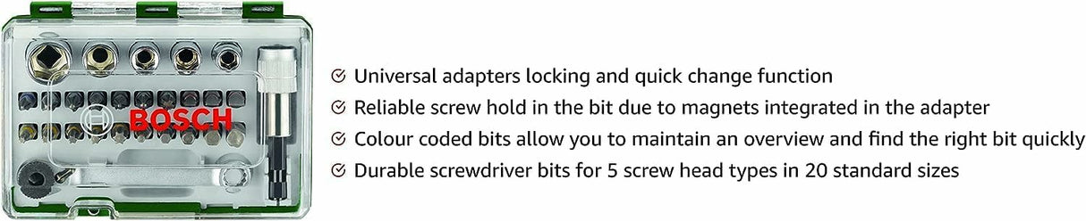 SCREW BIT&SOCKET SET 27PCS BOSCH