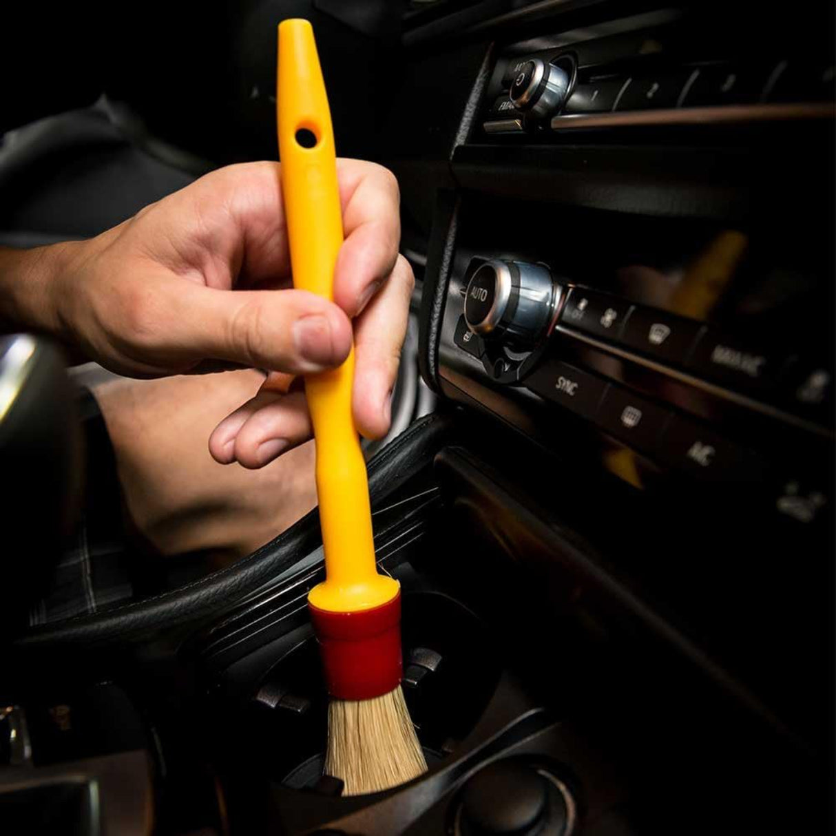 فرشاة تفاصيل للغبار الداخلي والخارجي والتنظيف الثقيل كيميكال جايز - أصفر-2