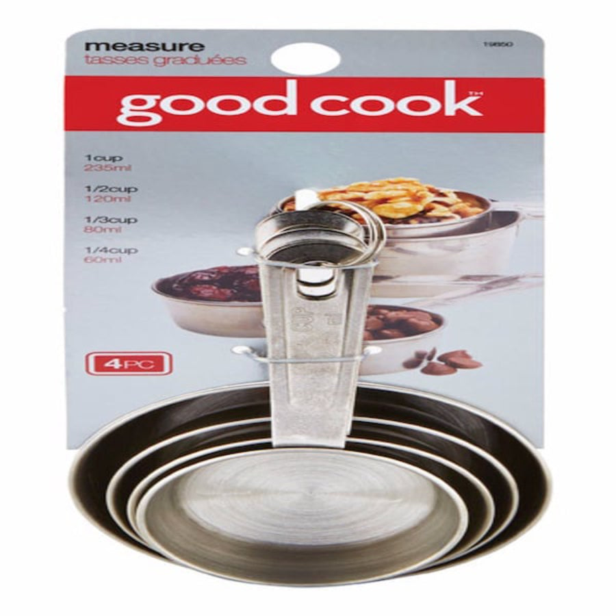 Good Cook Stainless Steel Measuring Cups 4 Pack