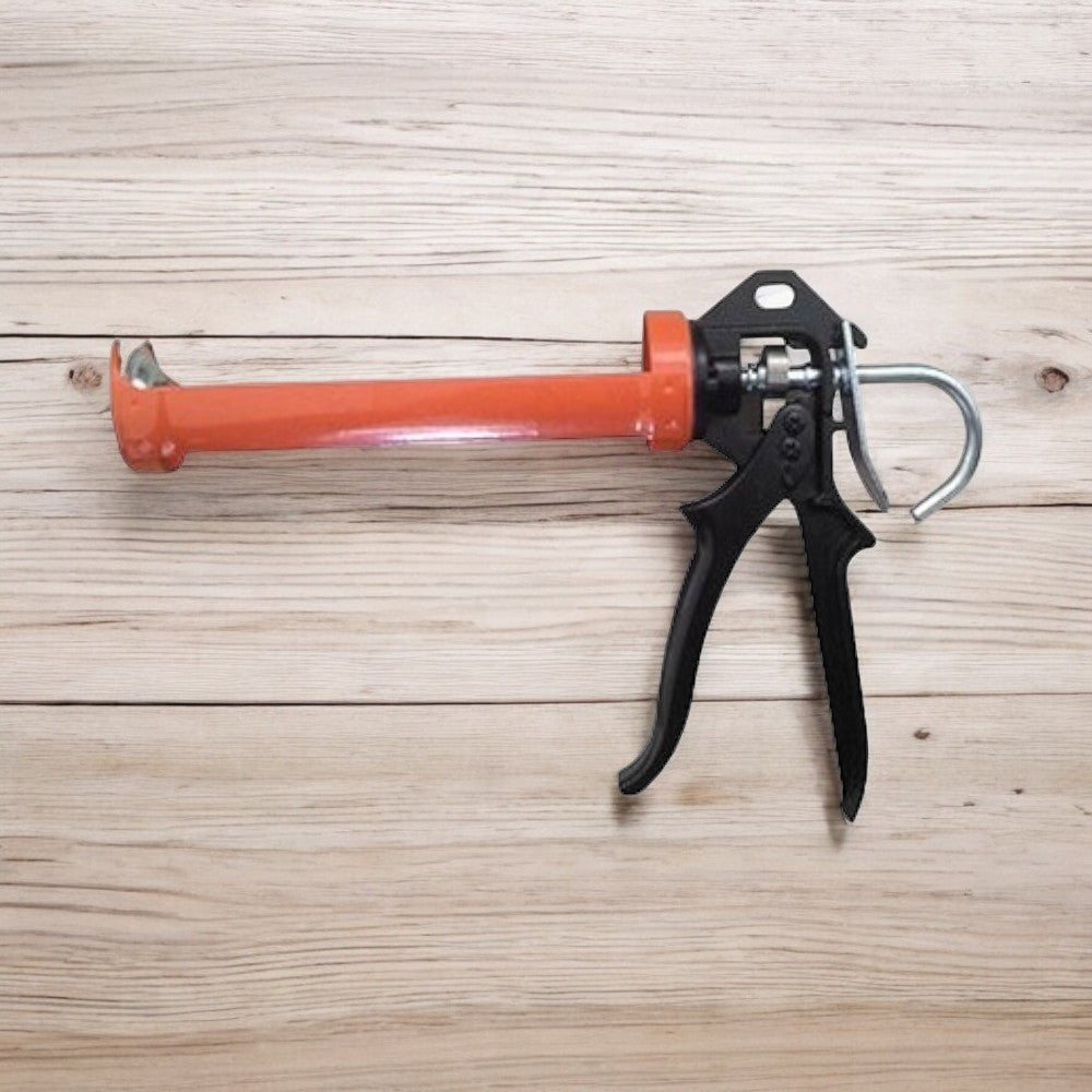 Yida Tools Professional Heavy Duty Metal Caulking Gun, 9", Fits 10oz Cans, Red