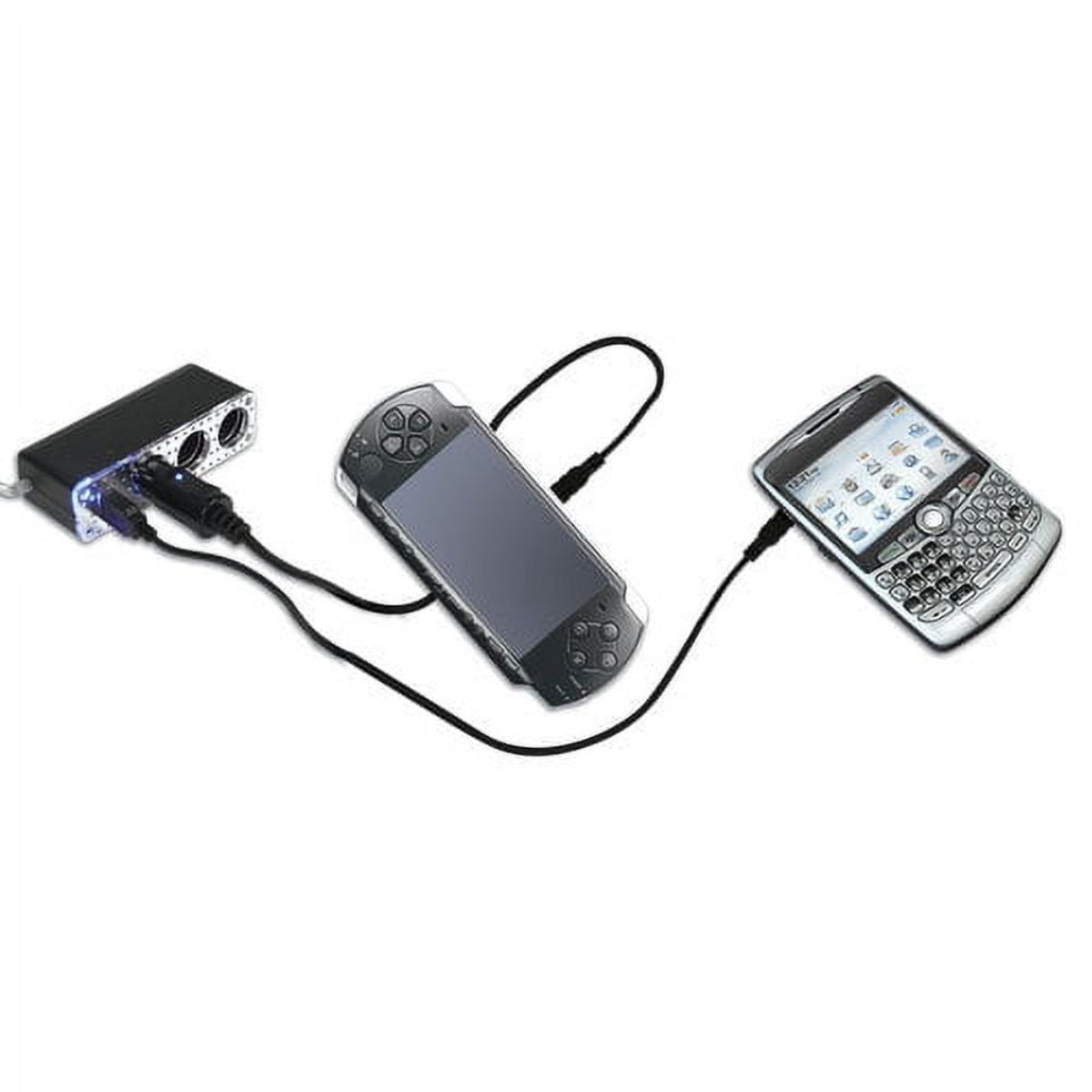 Custom Accessories Multi-Colored Car Cigarette Lighter Socket Adapter with USB Port