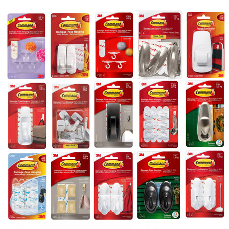 مجموعة خطافات متوسطة متعددة الاستخدامات كوماند قطعتين - أبيض-2