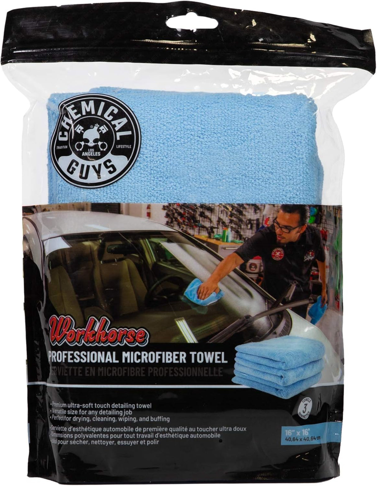 منشفة ميكروفايبر ووركهورس المهنية كيميكال جايز - 16 إنش × 16 إنش-2