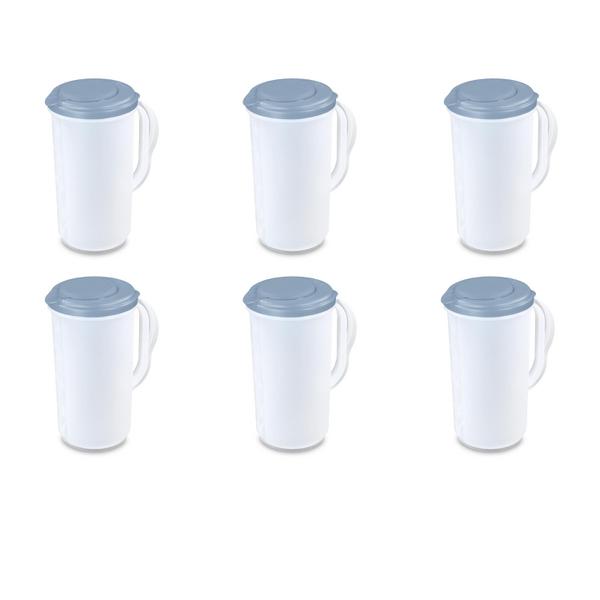 ابريق بلاستيكي دائري من ستيرلايت، سعة 0.5 جالون، متعدد الألوان