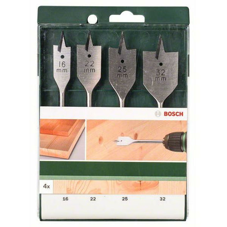 Bosch Flat Drill Bit Set, 4 Pieces - Silver