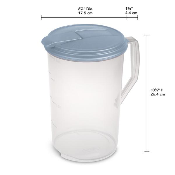 ابريق بلاستيكي دائري من ستيرلايت، سعة 1 جالون، متعدد الألوان