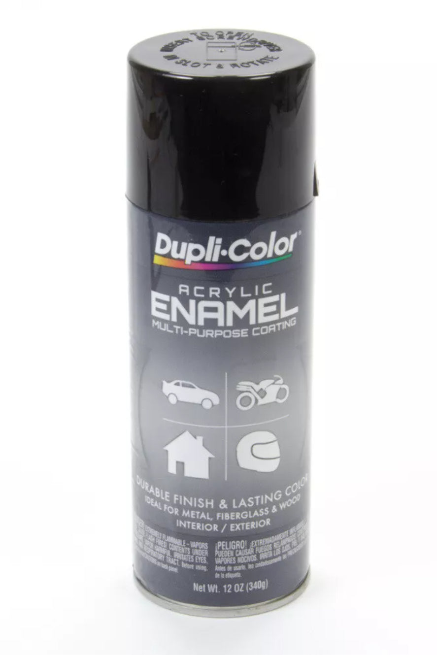 بخاخ طلاء أكريليك لامع دوبلي كولر، 340 جرام - أسود لامع