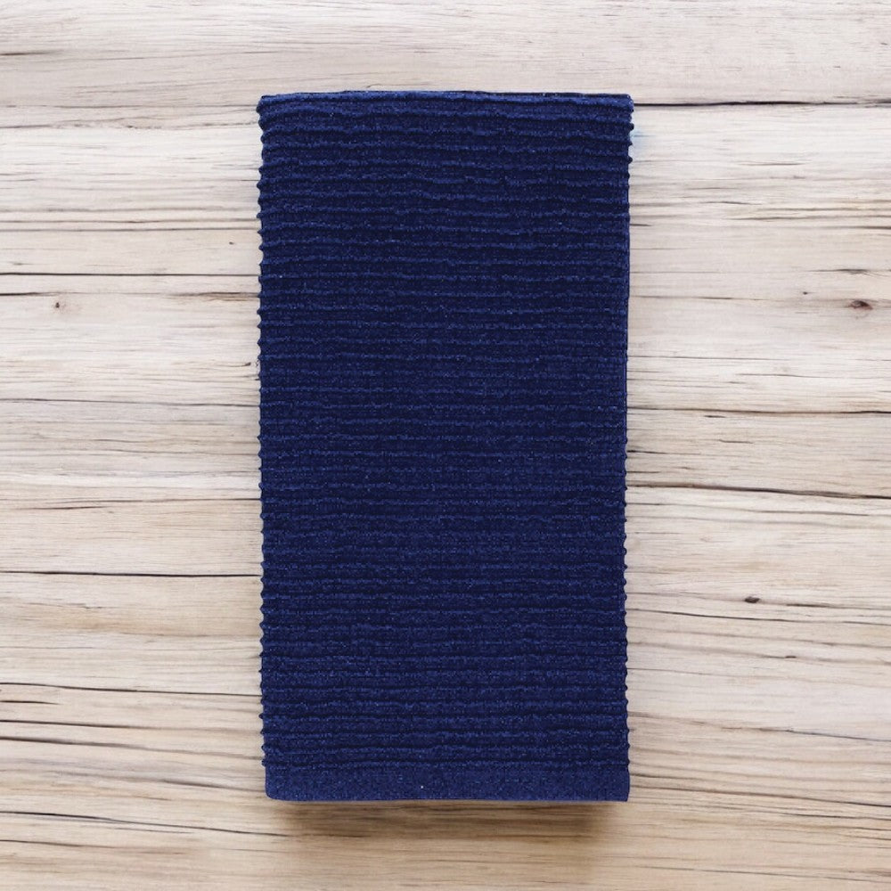 Ridged Towel- Ink Blue