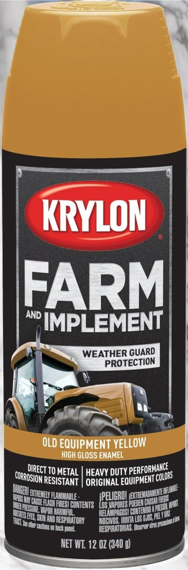 بخاخ طلاء كريلون للمعدات القديمة، 340 جرام - أصفر-2